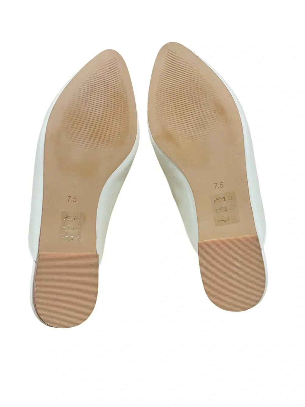 The Frances Skimmer Mule in Leather Ivory Size 7.5 New